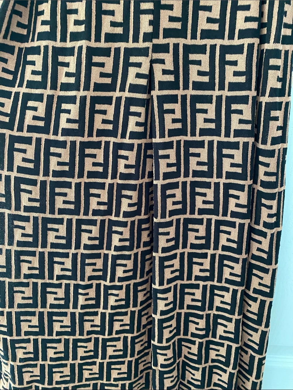 Fendi Black & Brown Logo Maxi Skirt - Picture 7 of 7